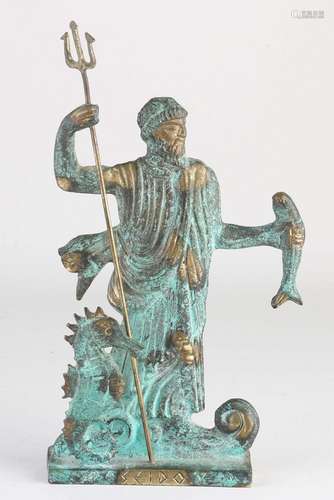 Bronze Neptune/Poseidon with Trident