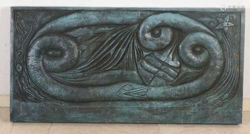 Bronze wall plaque