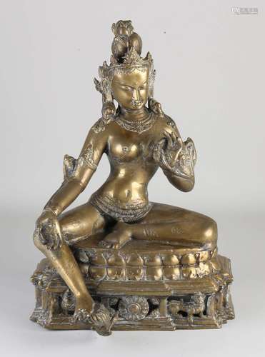 Bronze Buddha, H 43 cm.