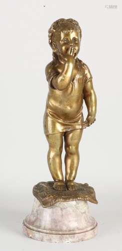 French bronze figure, Girl