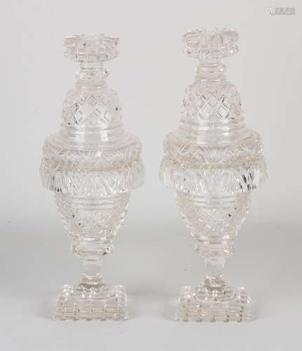 Two crystal lidded sections