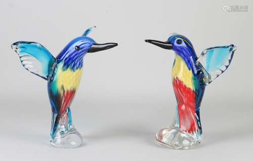 Set of glass birds