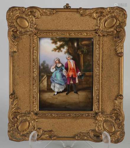 French porcelain plaque