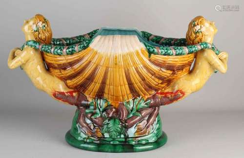 Large majolica jardiniere