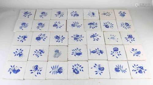 Lot of antique tiles, 1900 (35 pcs.)