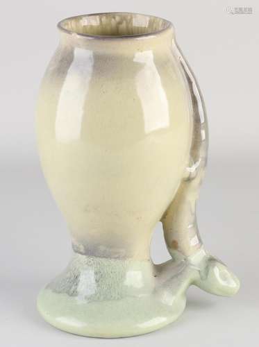 Ceramic vase with salamander, H 25 cm.