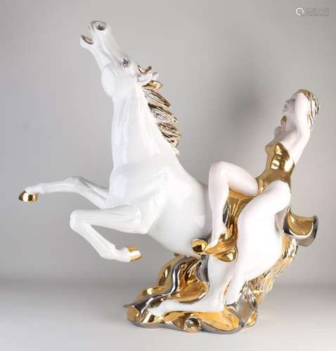 Large Italian ceramic horse