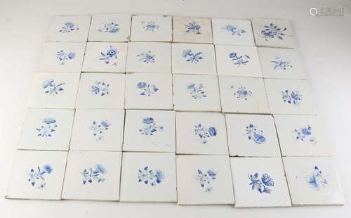 Lot of antique tiles (30 pcs.)