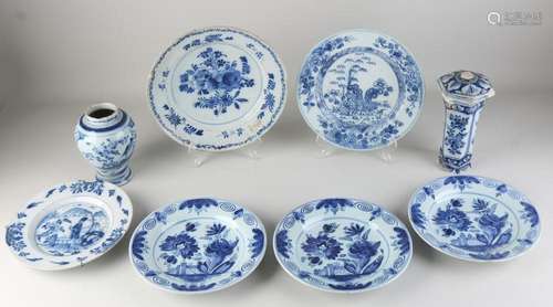 Lot Delft, various (8x)