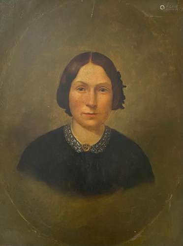 Victorian portrait of a lady, oil on panel