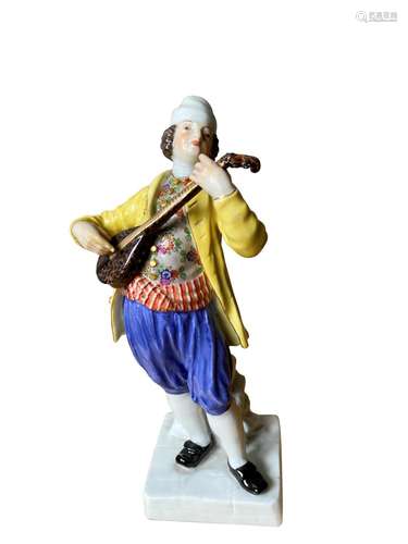 A 19th century Meissen porcelain Greek musician from Kefalon...