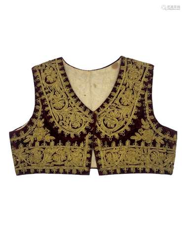 A gold embroidery vest. North Epirus