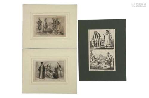 Greek interest, 19th century steel engravings