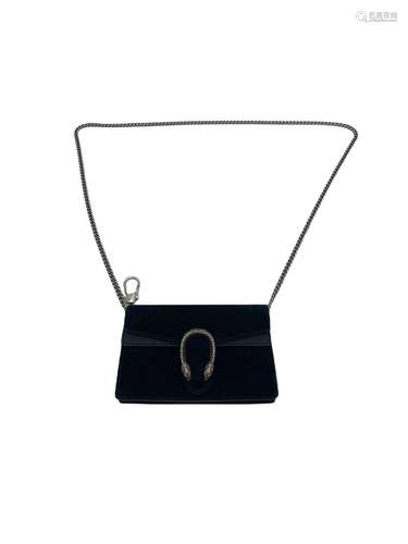 Gucci - Dionysus Black Suede Handbag