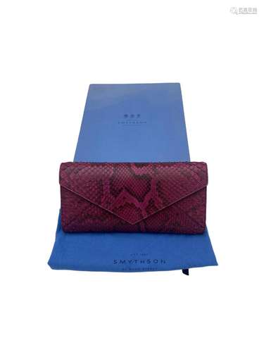 Smythson of Bond Street - A snakeskin clutch bag