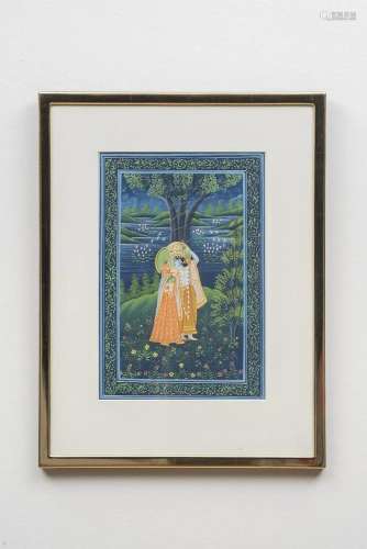 KRISHNA AND RAHDA IN THE FOREST