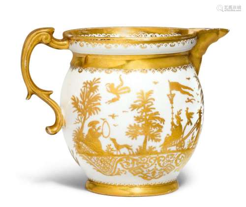PITCHER WITH CHINESE FIGURE IN AUGSBURG GOLD