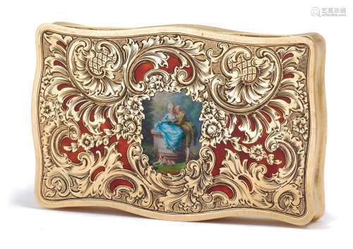 GOLD AND ENAMEL BOX