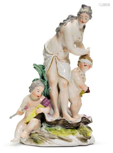 ALLEGORIC GROUP OF FIGURES WITH VENUS AND TWO CUPIDS