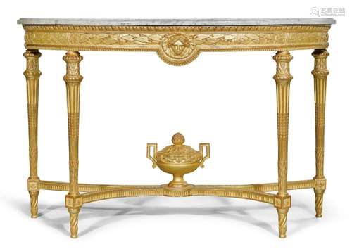 DEMILUNE CONSOLE "AU MASCARON"