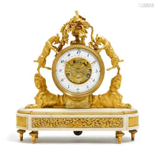 FINELY CRAFTED MANTEL CLOCK WITH DATE