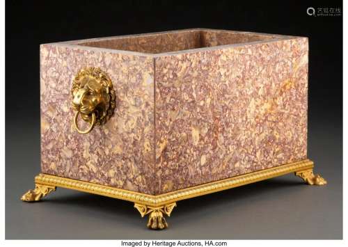 A Continental Gilt Bronze Mounted Marble Jardini
