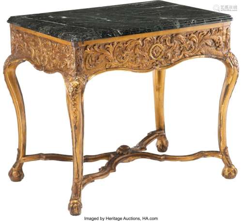 An Italian Rococo-Style Carved Gilt Wood Table w