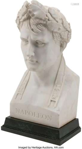 A French Carved Marble Bust of Napoleon