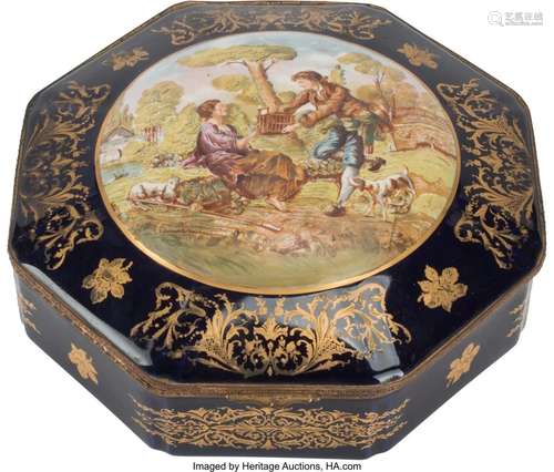 A French Sevres-Style Porcelain Octagonal Table