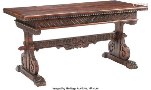 A Portuguese Renaissance-Revival One Drawer Tres