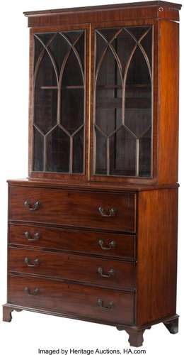 An English Regency Mahogany Secretary Bookcase 9