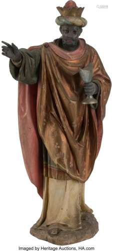 An Italian Carved and Polychromed Wood Figure 24