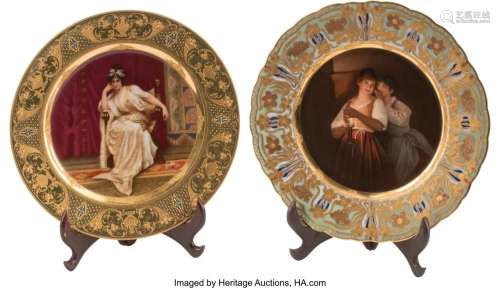 A Pair of Royal Vienna Porcelain Plates, 19th ce