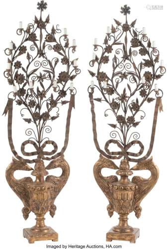 A Pair of Spanish Renaissance-Style Carved Wood