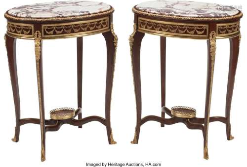 A Pair of French Louis XV-Style Gilt Bronze Moun