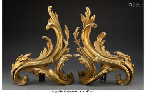 A Pair of French Louis XV-Style Gilt Bronze Chen