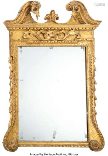 A George II Carved Giltwood Pier Mirror, circa 1