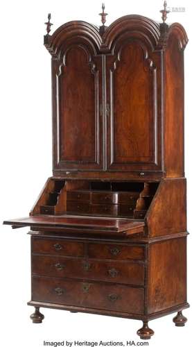 An English George III Walnut Secretary, 18th cen