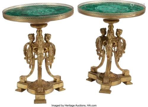 A Pair of Napoleon III-Style Gilt Bronze Figural