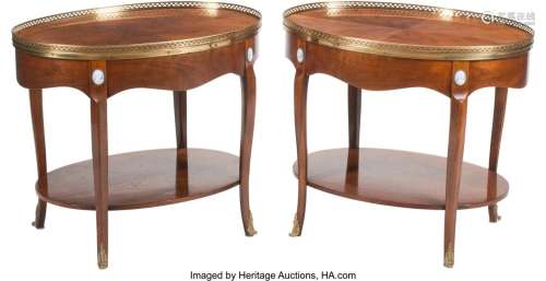 A Pair of French Transitional-Style Mahogany and