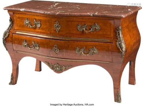 A French Régence Parquetry Inlaid Chest of Draw
