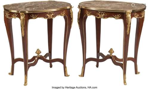 A Pair of French Louis XV-Style Gilt Bronze Moun