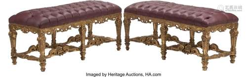 A Pair of French Régence-Style Carved Wood and