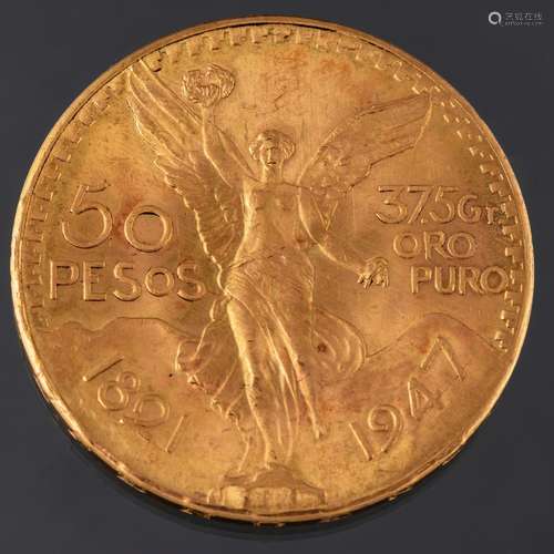 Moneda de cincuenta pesos Mexicanos en oro (1821-1947)