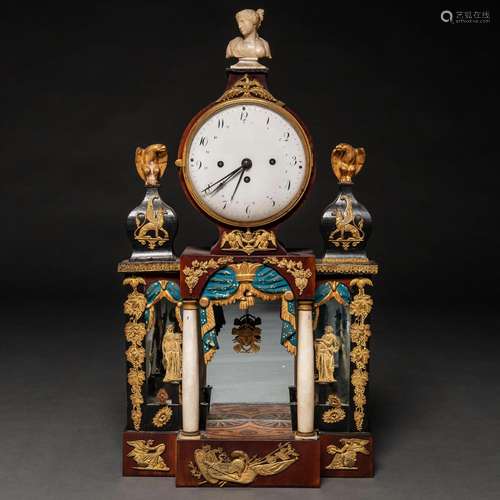 Reloj de sobremesa Vienés Biedermeier. Trabajo Austriaco , 1...