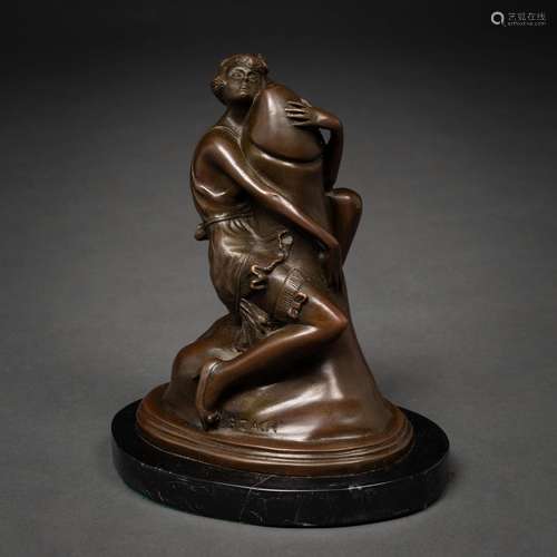 "Mujer con Falo" Figura escultórica en bronce sigu...