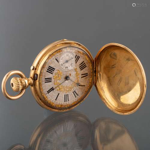 Reloj de bolsillo en oro amarillo de 18kt. Siglo XIX