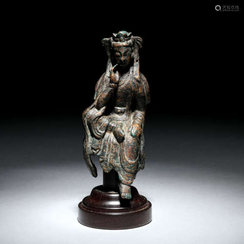 北齊 半跏思維菩薩铜像
