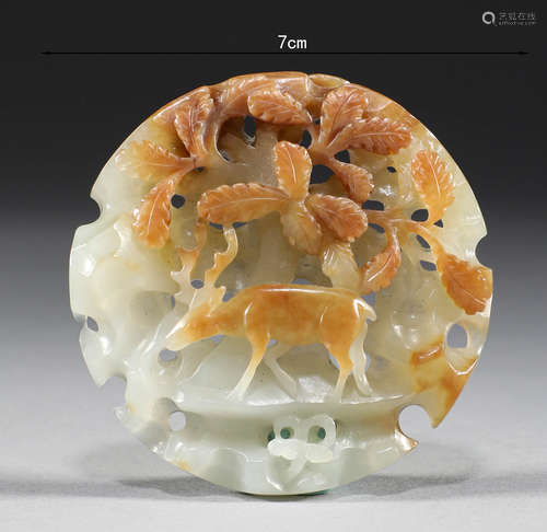 In ancient China, Hetian jade hollow belt head