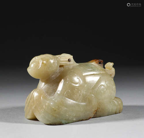 In the Han Dynasty, Hotan jade was used as a sacrificial ves...